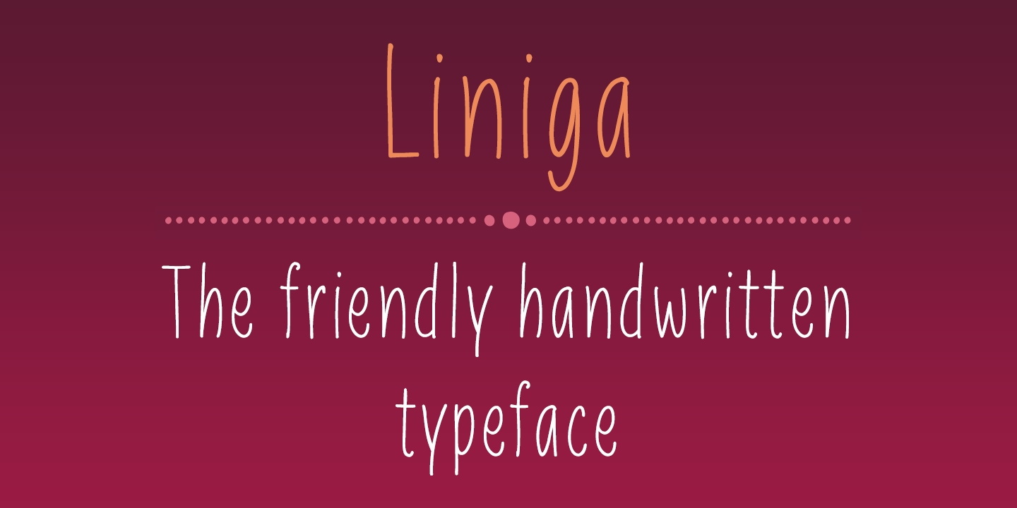 Пример шрифта Liniga #1